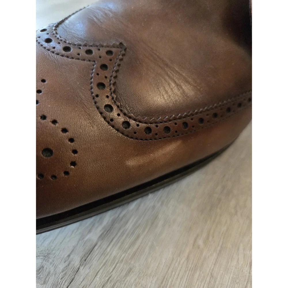 Thursday Boots Wingtip Burnished Lace Up Mens 11.5 Leather